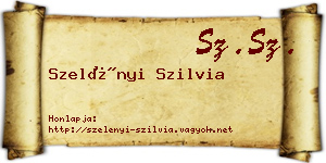 Szelényi Szilvia névjegykártya