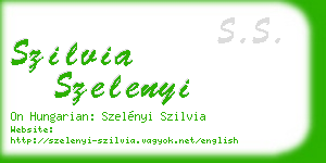 szilvia szelenyi business card