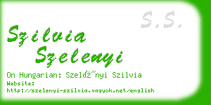 szilvia szelenyi business card